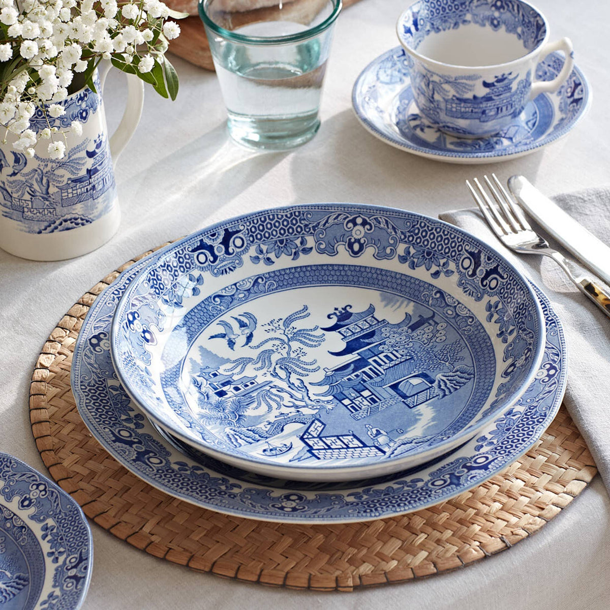 Burleigh} Blue Willow Dinner Plate – Ellington French