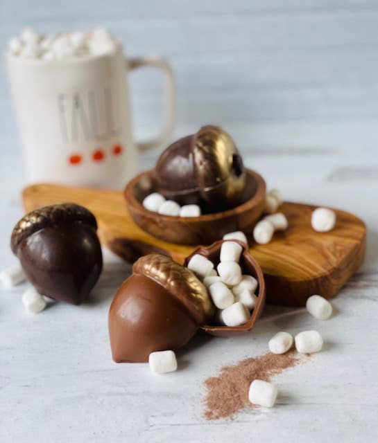 {Chocolates Unlimited By Denise} Hot Cocoa Bomb Acorn Milk Chocolat