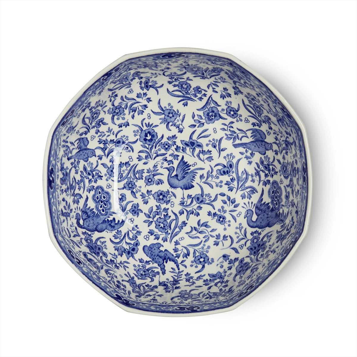 Burleigh} Blue Regal Peacock :: Hexagonal Bowl – Ellington & French
