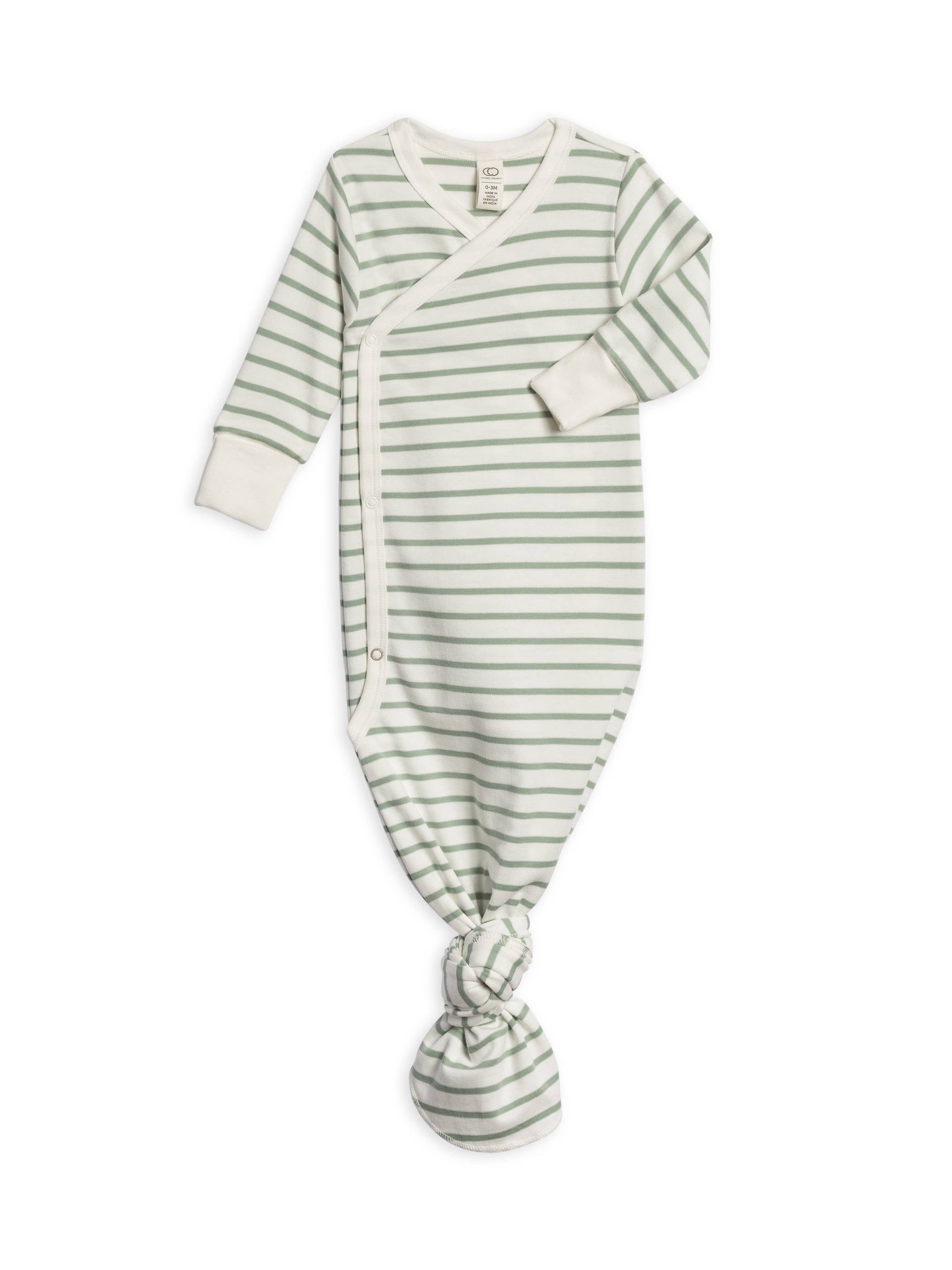 Colored Organics} Organic Newborn Indy Kimono Gown :: Vitto Stripe
