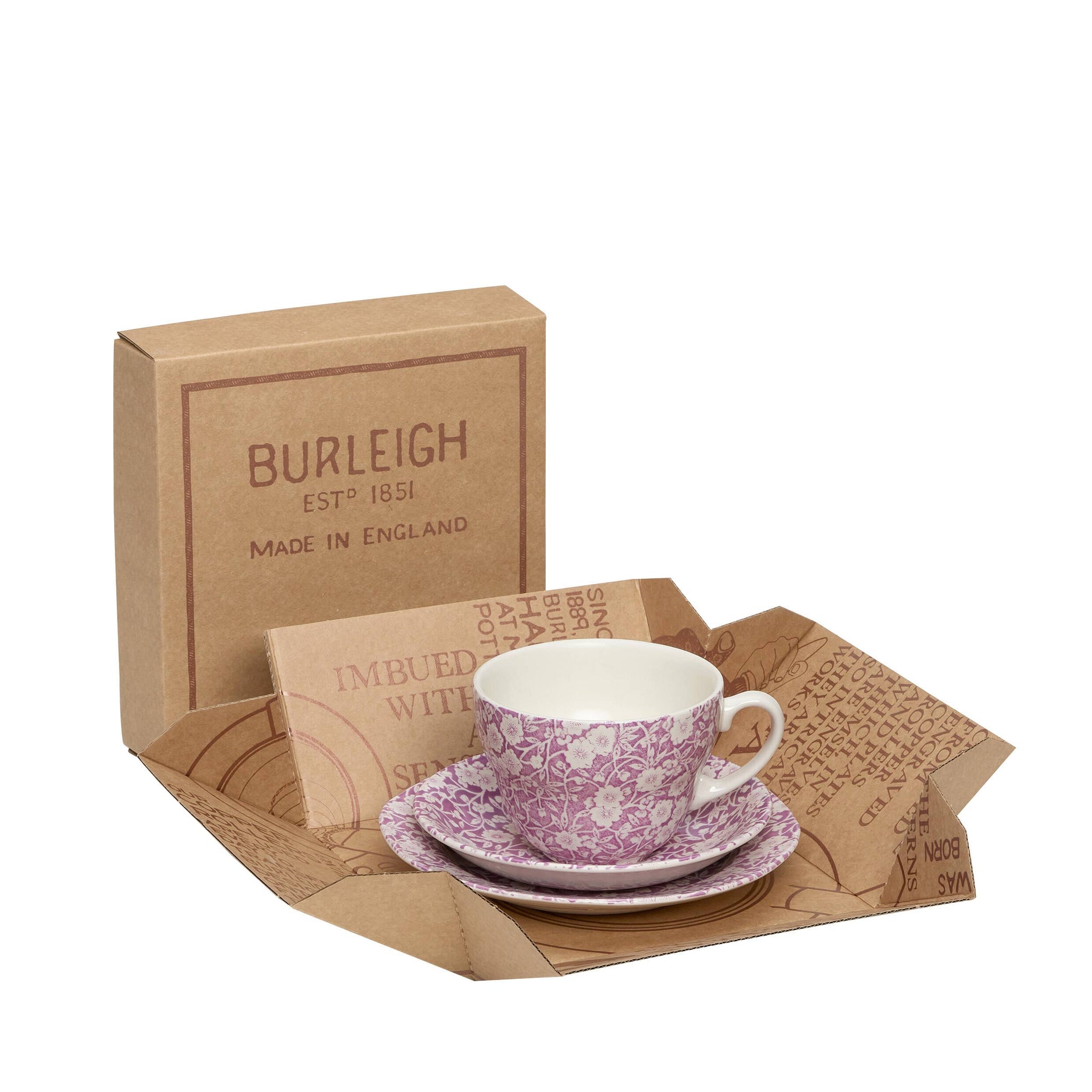 Burleigh} Blossom Calico :: Breakfast Cup 3 Piece Gift Set