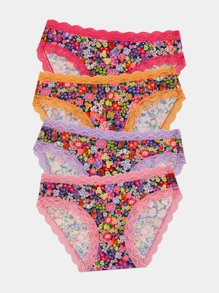 Stripe & Stare} Botanical Bloom Knicker Box :: Pack of 4