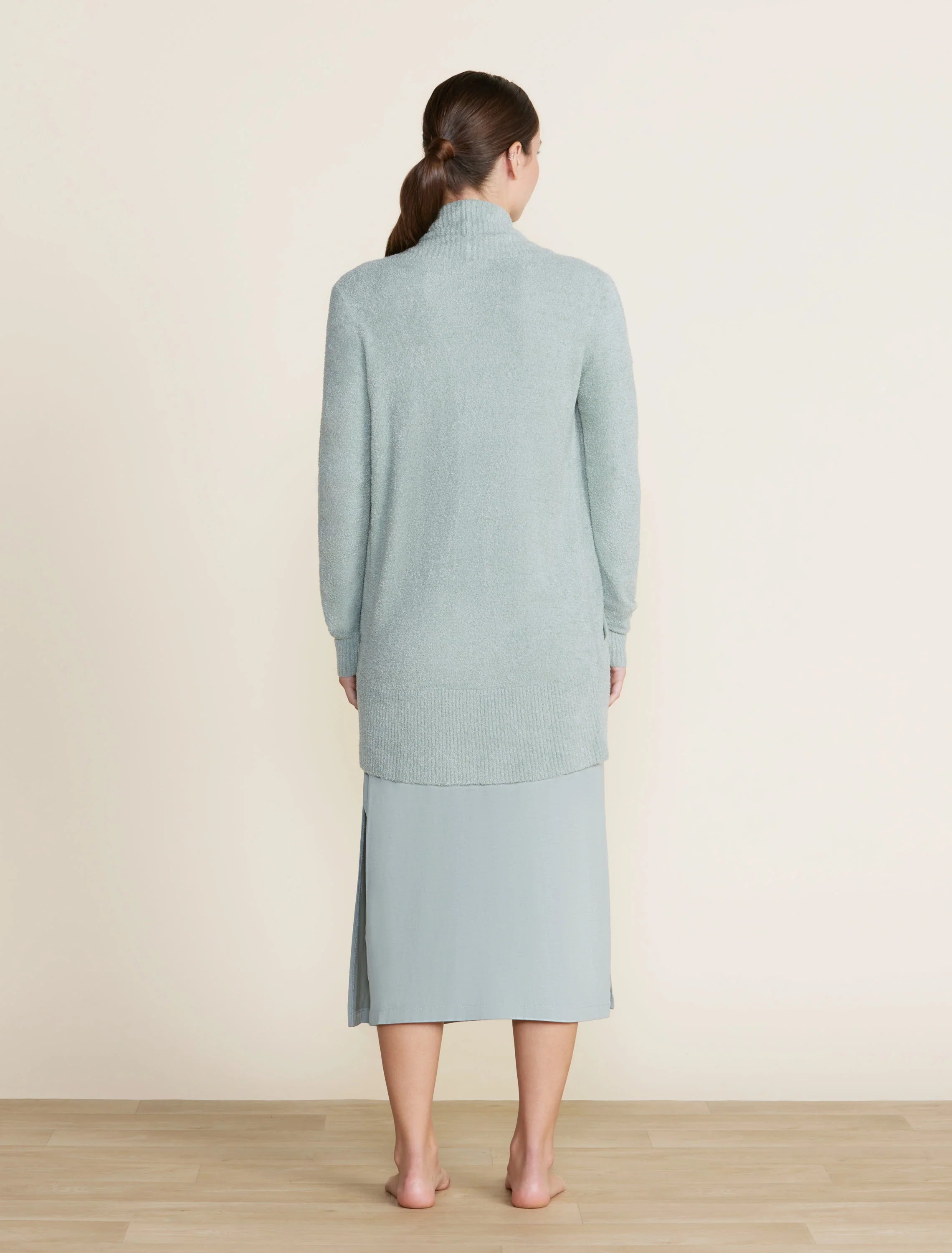 Barefoot Dreams CozyChic Lite Circle Cardigan Beach Glass Ellington French