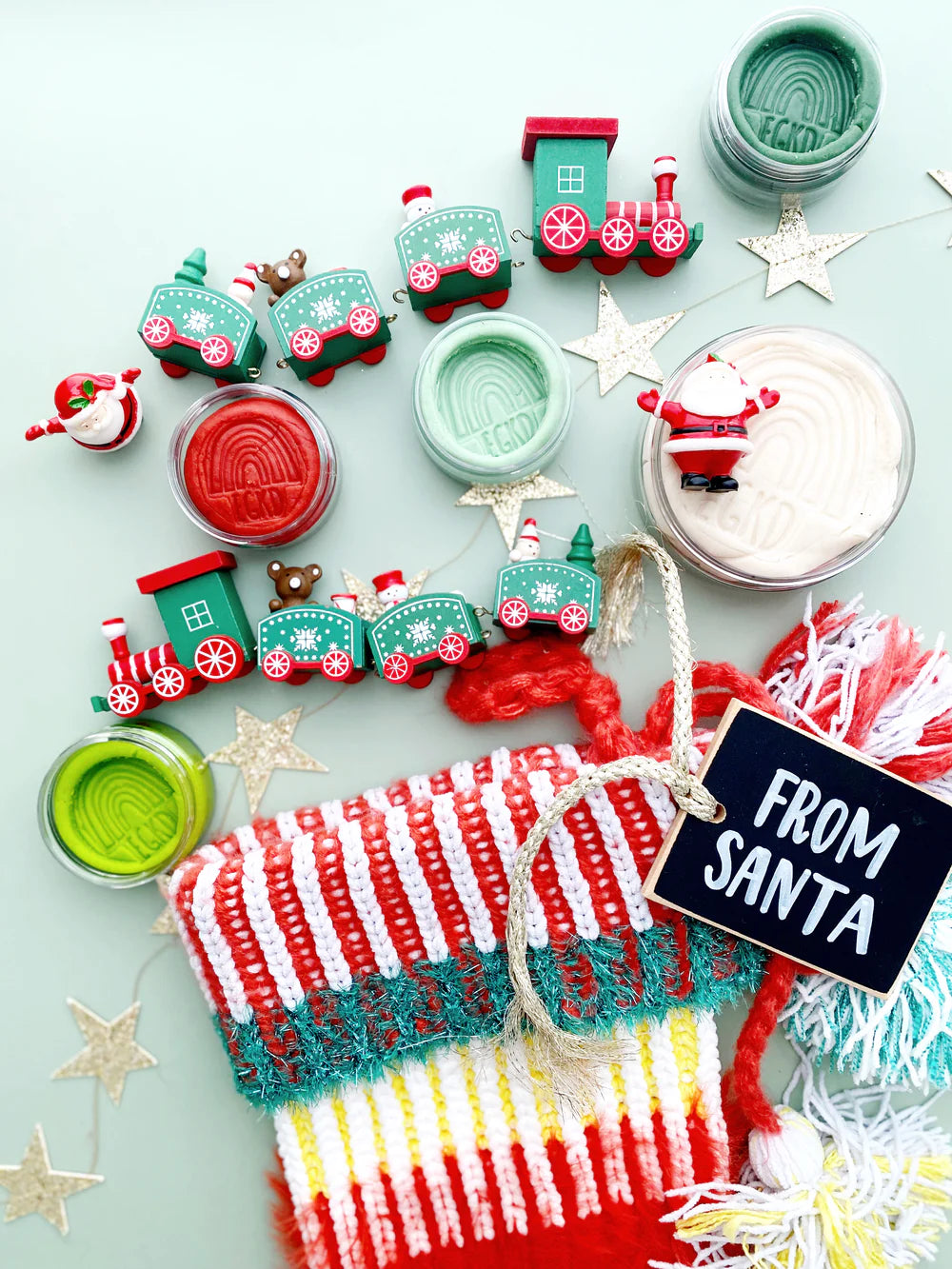 Earth Grown KidDoughs} Dough To Go Kit :: Christmas Train