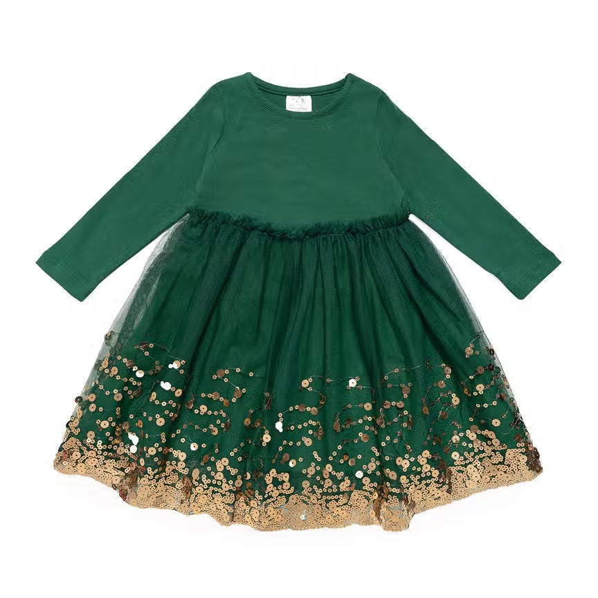 {Sweet Wink} Emerald Long Sleeve Tutu Dress {Sweet Wink} Emerald Long Sleeve Tutu Dress