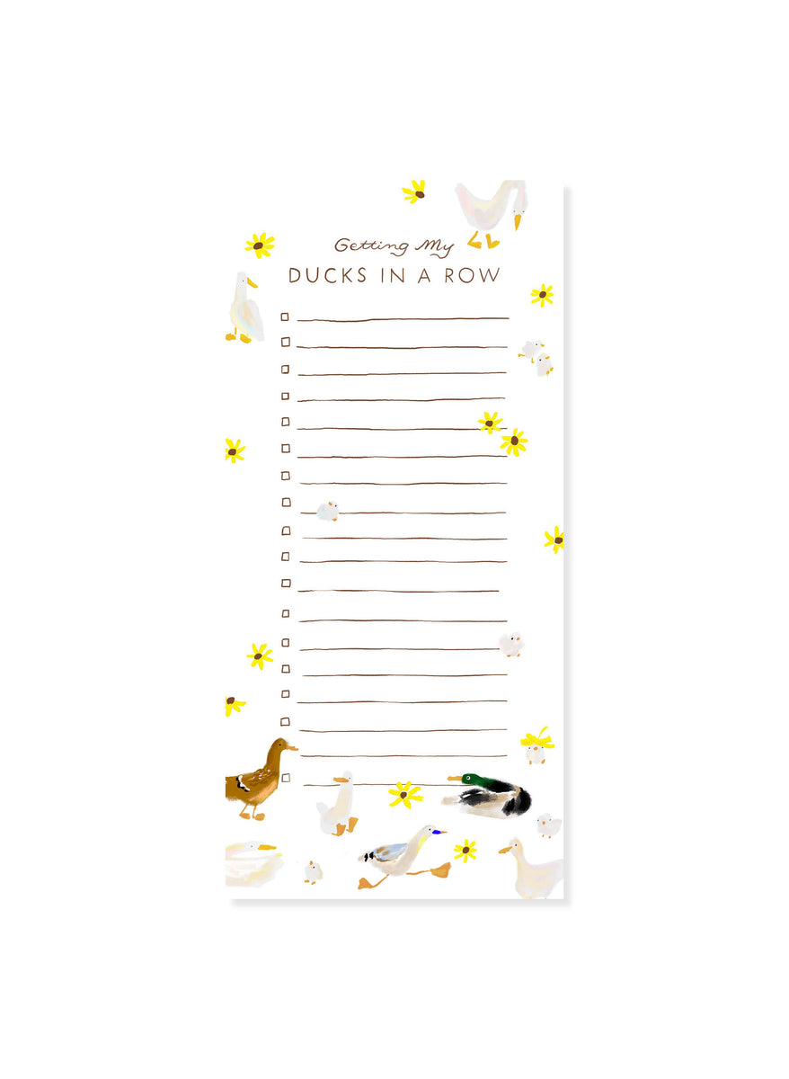 {Karen Schipper} Ducks in a Row List Pad – Ellington & French
