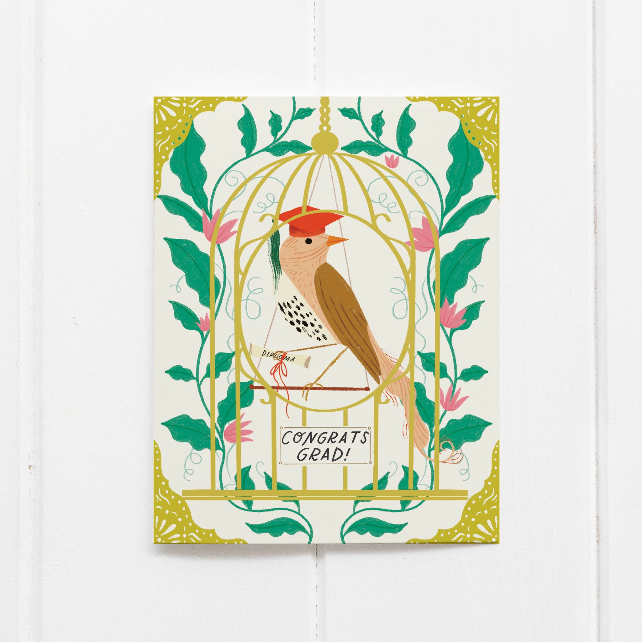 grad cards to companies Graduation Hand Sewn Card – The Cole Card Company main image 0