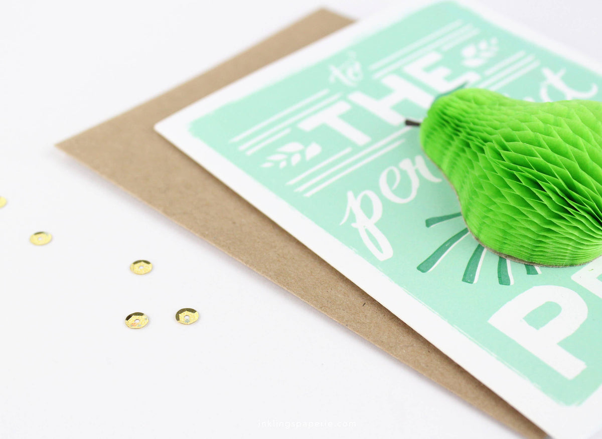 {Inklings Paperie} Perfect Pear Pop-Up Card – Ellington & French