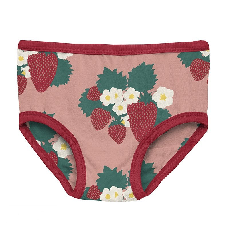 Kickee Pants} Girls' Bikini Underwear :: Blush Strawberry Farm