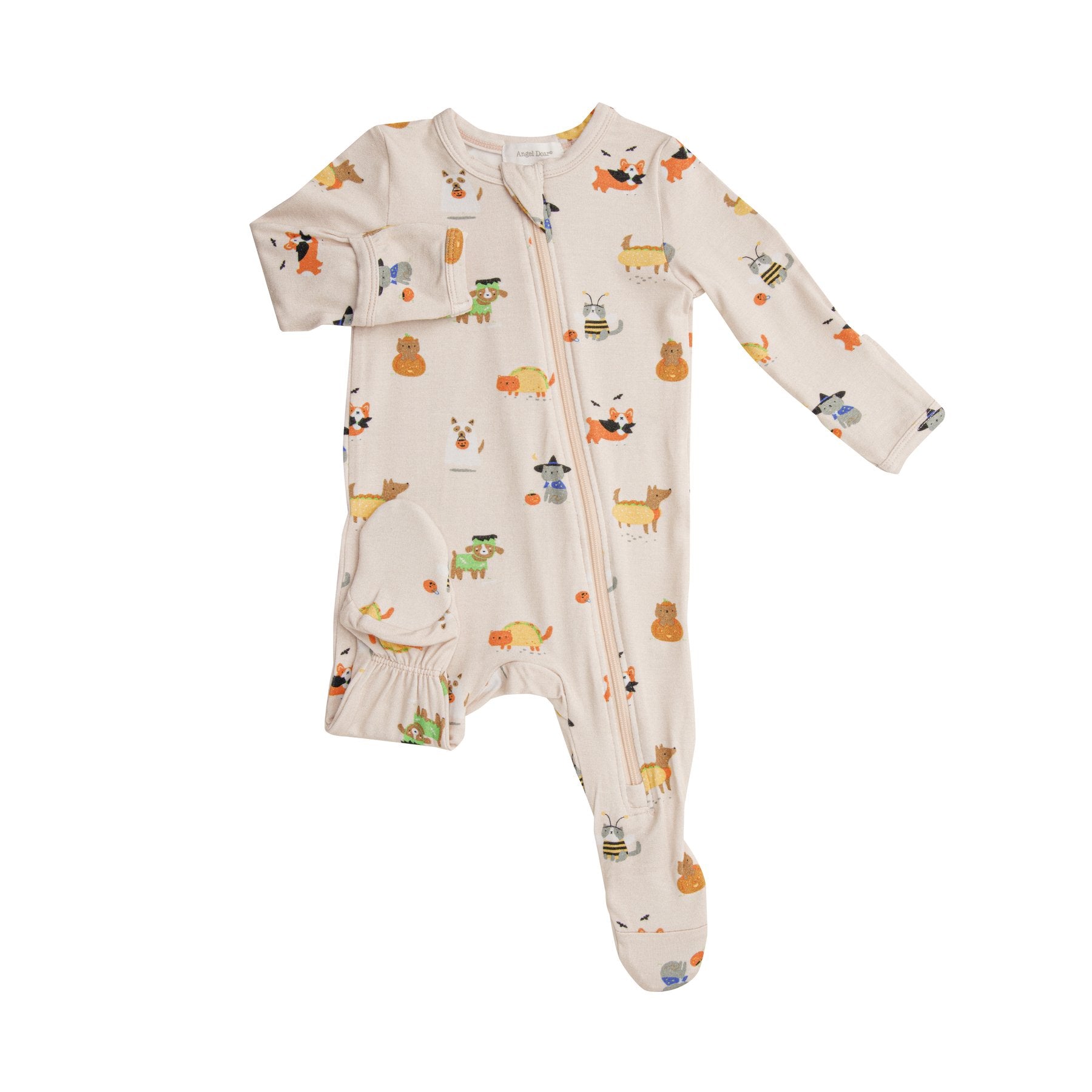 Angel Dear Bamboo Zip Up Footie Costumed Cats and Dogs