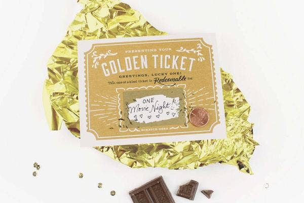 {Inklings Paperie} Golden Ticket Scratch Off Card – Ellington & French